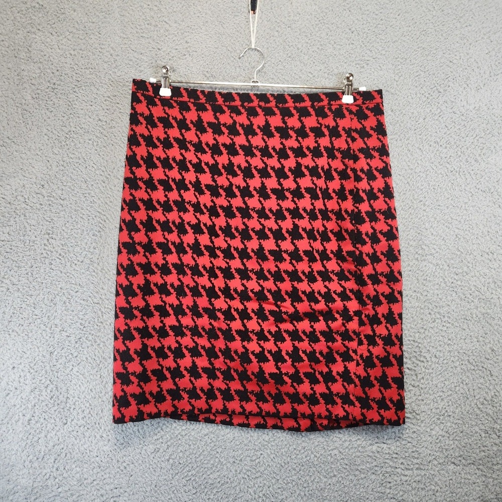 Kasper Pencil Skirt Womens 14 ( Fits W36) Red Black Knee Length Business Casual